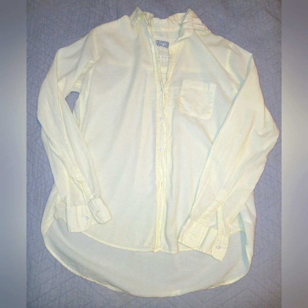 Grayson Women’s Lightweight Cotton Blouse Sz 01 XS EUC